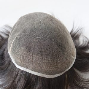 Soft Full Swiss Lace Human Hair Systems with blenched hairline