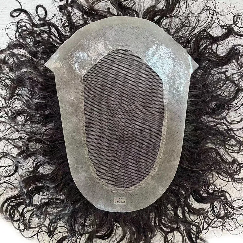 AUSTRALIA-Men Hair System with 20MM Curl and 80% Density - Image 3