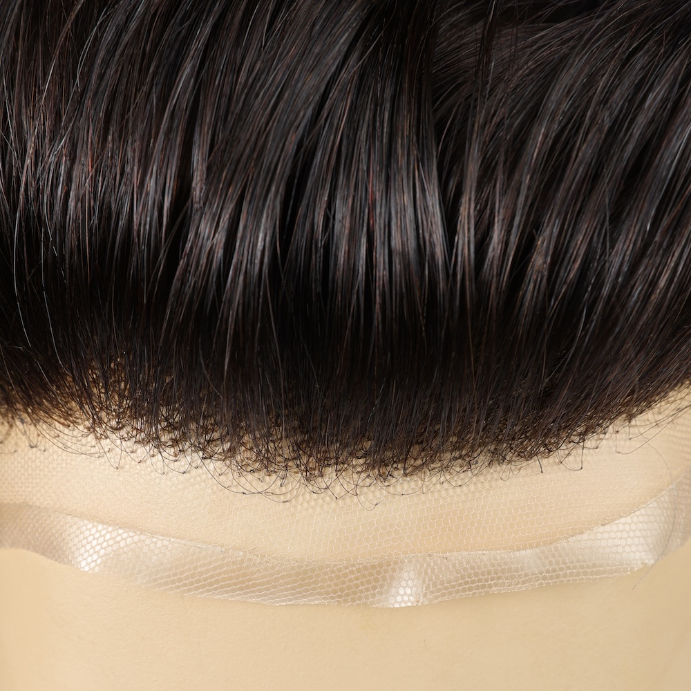 BIO Base Hair Toupee-Lace Front Hairpiece 0.08 mm Super Thin Skin - Image 3
