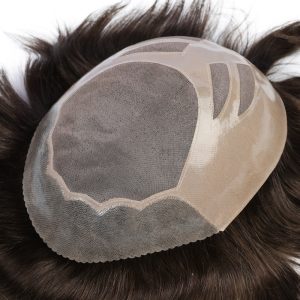 MN4 Base Hair Toupee-Fine mono with PU coated sides back and a skin gauze front