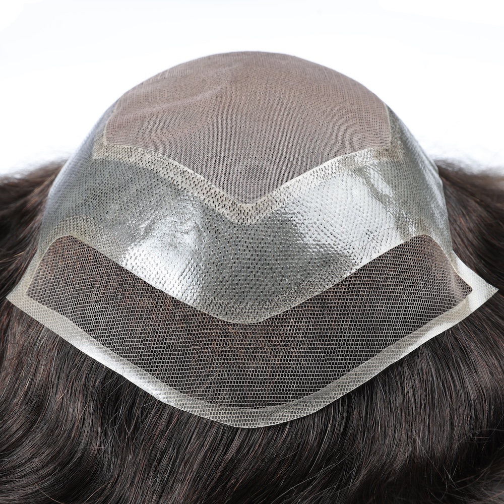 Mono Top Hollywood Hair System with Clear PU Perimeter and Lace Front - Image 4
